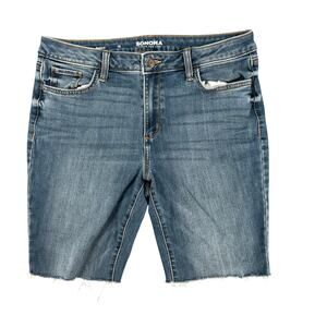 Upcycled Cut-Off Shorts Denim Jean Shorts Sonoma 12 Cotton Blend Summer